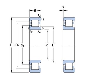 SKF NJ210ECP Ricambi meccanici