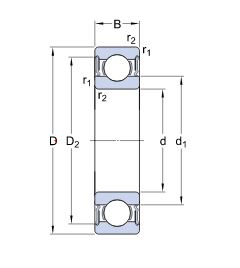 SKF 618042RS1 Ricambi meccanici